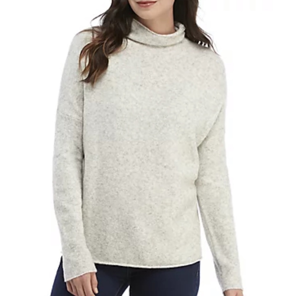 French Connection Roll Neck Flossy Sweater - Beige